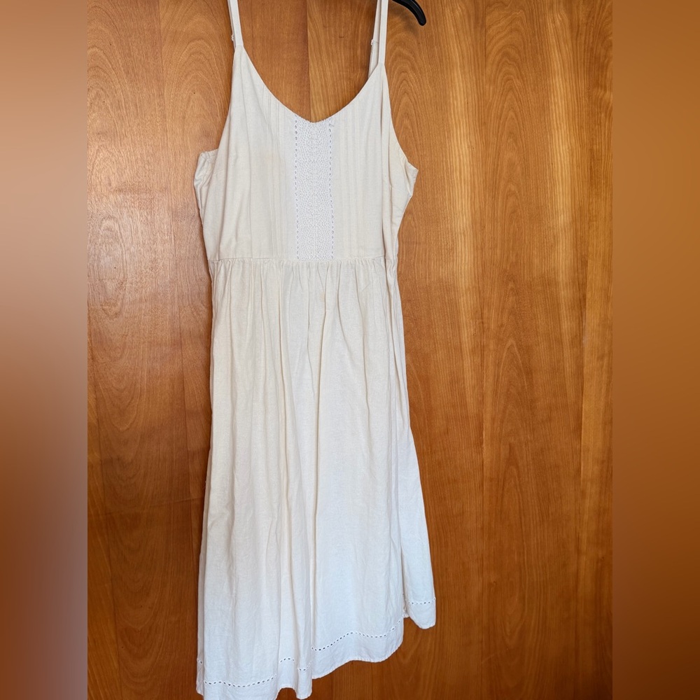 Old Navy▪️Fit and Flare Linen Dress with Lace Detail▪️Size XL